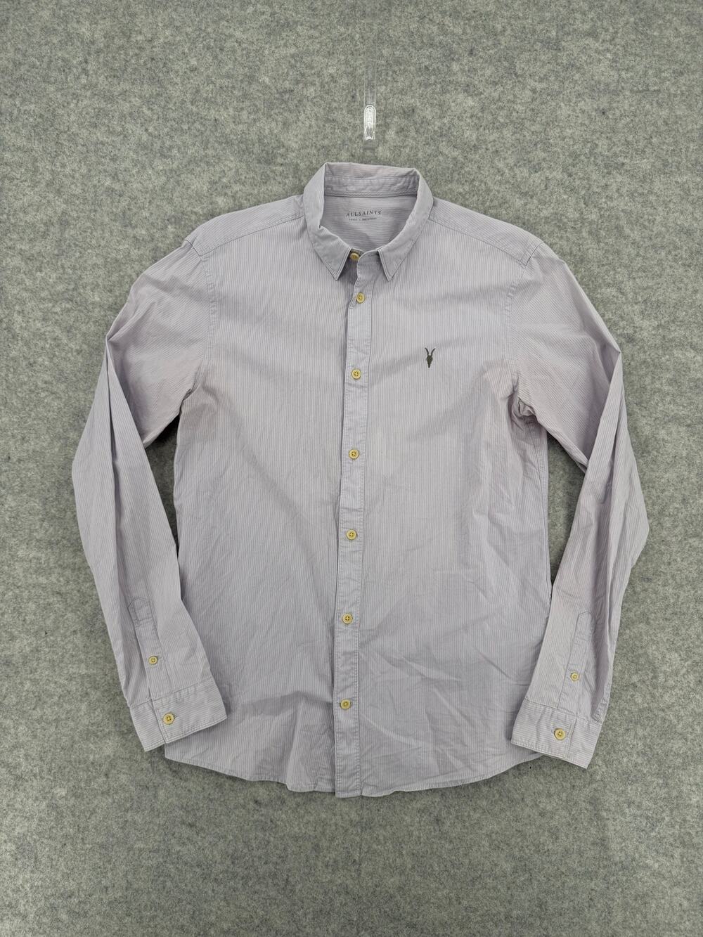 AllSaints Striped Lester Long Sleeve Shirt Size Small